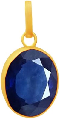 Takshila Gems Blue Sapphire Pendant in Panchdhatu 8.25 Ratti / 7.42 Carat Lab Certified Sapphire Stone Locket