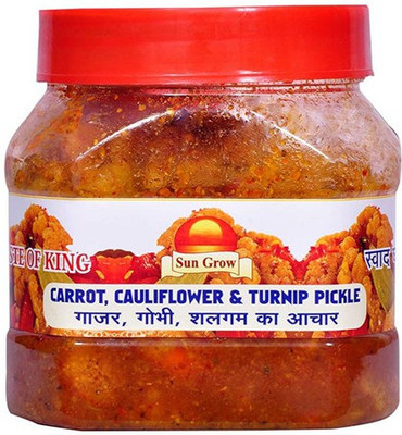 Sun Grow Gobhi Gajar Shalgam Khatta Meetha Achar Punjabi Style - Cauliflower Carrot Turnip Sweet and Sour Pickle 500gm Carrot, Cauliflower Pickle(500 g)
