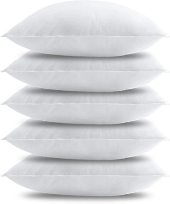 THE COSMO Rectangle Polyester Fibre Solid Sleeping Pillow Pack of 5(White)