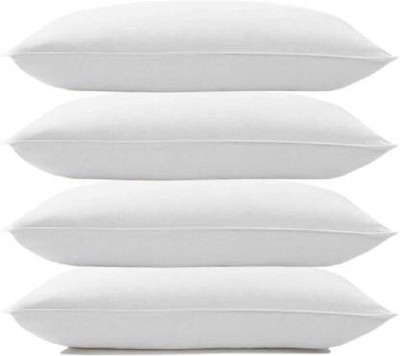 ZETOXX Polyester Fibre Solid Chair Pad Pack of 4(White)