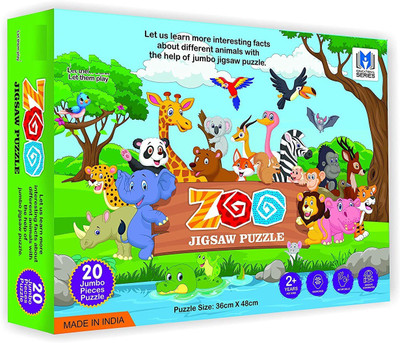 ARNIYAVALA Educational Jigsaw Puzzle Range for Kids. (Zoo)(20 Pieces)