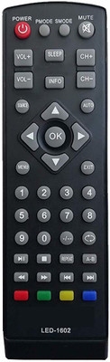 BhalTech LED-1602 LED LCD TV Compatible with LED LCD TV  INTEX Remote Controller(Black)