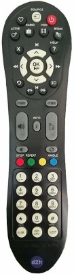 BhalTech in-Built D2H Set-Top Box Led LCD Tv Compatible for  LED LCD with D2H -Black VIDEOCON Remote Controller(Black)