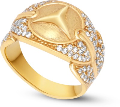 Oceanfashion SP_34 Brass Diamond Gold Plated Ring