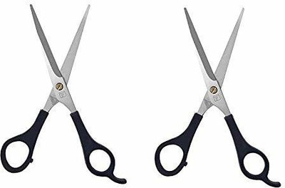 HOPE QUAY Premium Hair Cutting Barber Scissor -6.5 inch Scissors(Set of 2, Black)