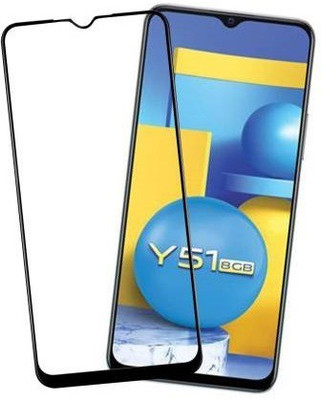 BRENZZ Edge To Edge Tempered Glass for Vivo Y51 2020,Vivo Y51(Pack of 1)
