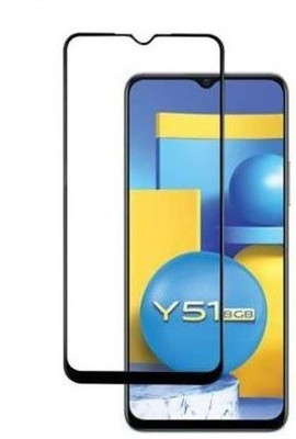 BRENZZ Edge To Edge Tempered Glass for Vivo Y51 2020,Vivo Y51(Pack of 1)