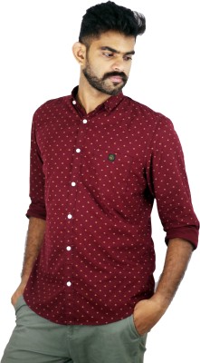 Indi Hemp Men Solid Casual Maroon Shirt