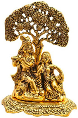 ANSHKIT Decorative Showpiece  -  17.8 cm(Metal, Gold)