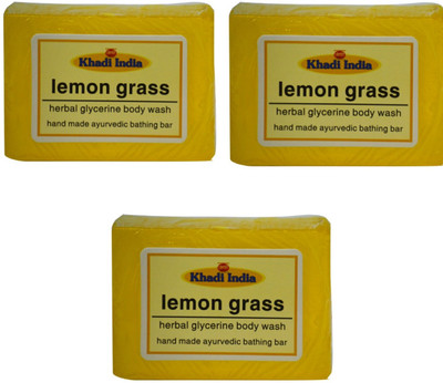 KHADI INDIA herbal lemon grass soap(3 x 41.67 g)