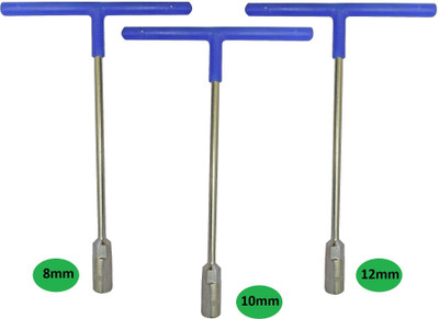 Inditools High Quality T Spanner 3 set 8mm 10mm and 12mm (Pack of 3) Socket Set(Pack of 3)