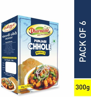 Dharmasut Punjabi Chhole Masala 50g Pack of 6 - Jain(6 x 0.05 kg)