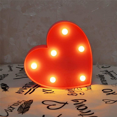 MIRADH 3D LED LIGHT Table Lamp(20 cm, Red)