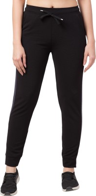 Bluecon Self Design Women Black Track Pants