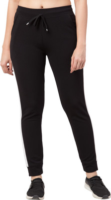 Bluecon Solid Women Black Track Pants