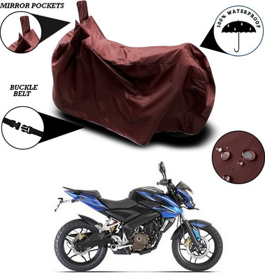ANTHUB Waterproof Two Wheeler Cover for Bajaj(Pulsar 200 NS DTS-i, Maroon)