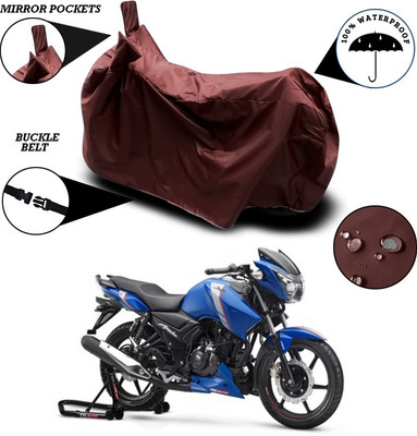 SEBONGO Waterproof Two Wheeler Cover for TVS(Apache RTR 160 4V, Maroon)