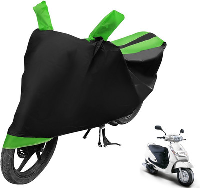 Auto Hub Two Wheeler Cover for Mahindra(Duro 125, Black, Green)