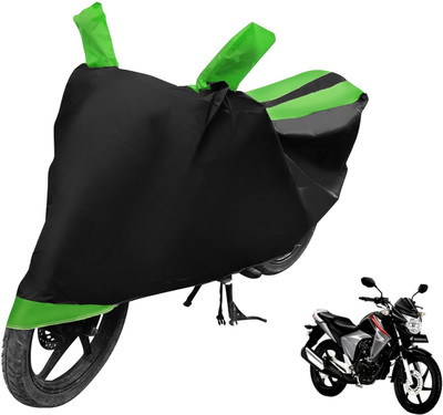 Auto Hub Two Wheeler Cover for Honda(Unicorn Dazzler, Black, Green)