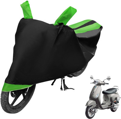 MOCKHE Two Wheeler Cover for Vespa(Vespa VXL 125, Black, Green)