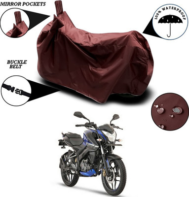 SEBONGO Waterproof Two Wheeler Cover for Bajaj(Pulsar 125, Maroon)