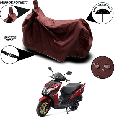 ANTHUB Waterproof Two Wheeler Cover for Honda(Dio, Maroon)