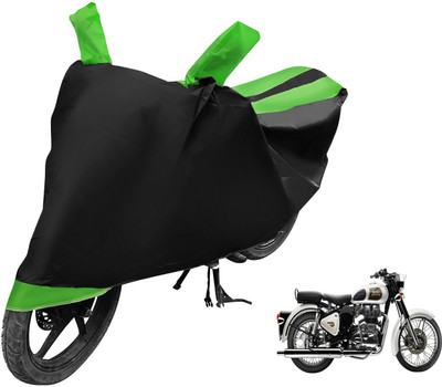 Auto Hub Two Wheeler Cover for Royal Enfield(Classic 350, Black, Green)