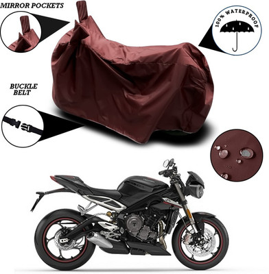 ANTHUB Waterproof Two Wheeler Cover for Triumph(Maroon)