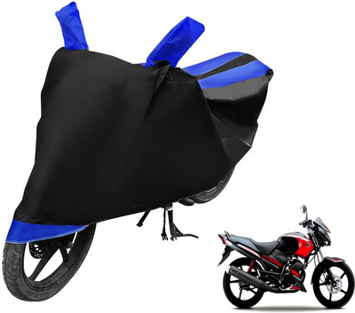 MOCKHE Two Wheeler Cover for Yamaha(Gladiator, Black, Blue)