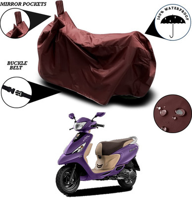 SEBONGO Waterproof Two Wheeler Cover for TVS(Scooty Zest 110, Maroon)