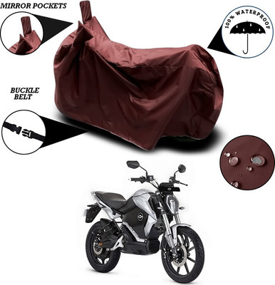 ANTHUB Waterproof Two Wheeler Cover for Revolt(RV 300, Maroon)