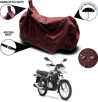 SEBONGO Waterproof Two Wheeler Cover for Bajaj(Platina 100 DTS-i, Maroon)