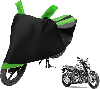 Auto Hub Two Wheeler Cover for Yamaha(VMAX, Black, Green)
