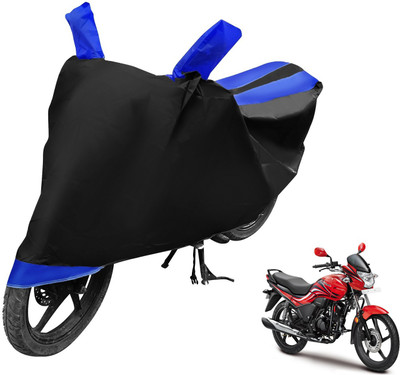 MOCKHE Two Wheeler Cover for Hero(Passion Xpro, Black, Blue)