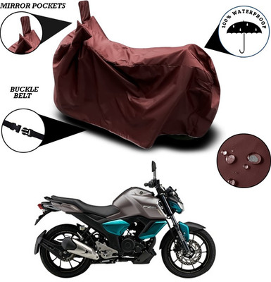 ANTHUB Waterproof Two Wheeler Cover for Yamaha(FZ S V3.0 FI, Maroon)