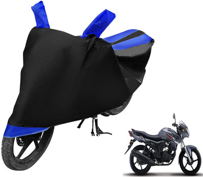 Auto Hub Two Wheeler Cover for Yamaha(SZ-S, Black, Blue)