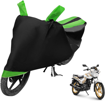Auto Hub Two Wheeler Cover for TVS(Star City Plus, Black, Green)