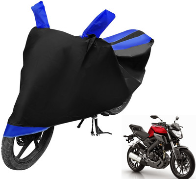 MOCKHE Two Wheeler Cover for Suzuki(Gixxer, Black, Blue)