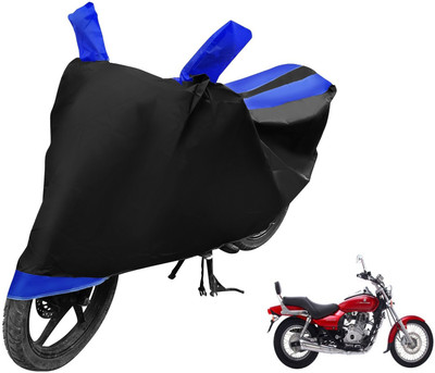 Auto Hub Two Wheeler Cover for Bajaj(Avenger 220 DTS-i, Black, Blue)