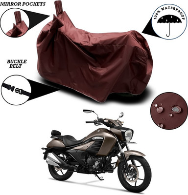 SEBONGO Waterproof Two Wheeler Cover for Suzuki(intruder 150, Maroon)