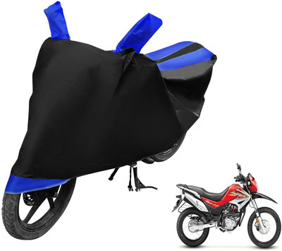 Auto Hub Two Wheeler Cover for Hero(Impulse, Black, Blue)