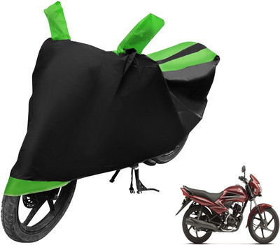 Auto Hub Two Wheeler Cover for Honda(Dream Yuga, Black, Green)