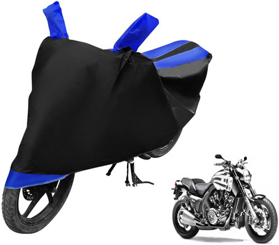 Auto Hub Two Wheeler Cover for Yamaha(VMAX, Black, Blue)