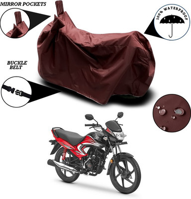 SEBONGO Waterproof Two Wheeler Cover for Honda(Dream Yuga, Maroon)