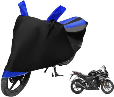 Auto Hub Two Wheeler Cover for Honda(CBR 250R, Black, Blue)