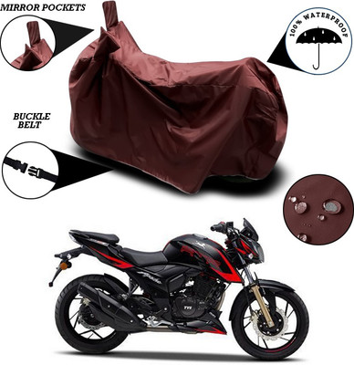 ANTHUB Waterproof Two Wheeler Cover for TVS(Apache RTR 200 4V, Maroon)