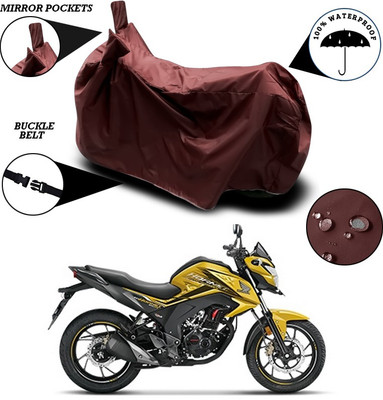 ANTHUB Waterproof Two Wheeler Cover for Honda(CB Hornet 160, Maroon)