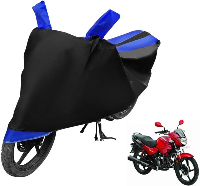 Auto Hub Two Wheeler Cover for Hero(Glamour FI, Black, Blue)