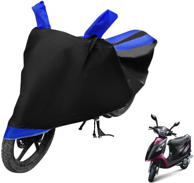 MOCKHE Two Wheeler Cover for TVS(Scooty Streak, Black, Blue)