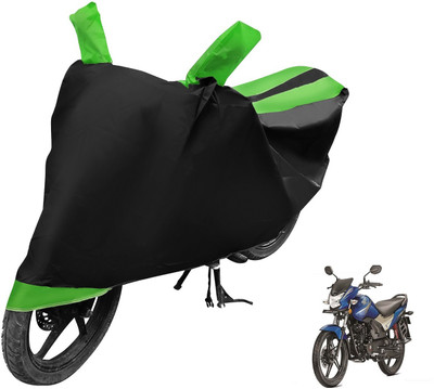 Auto Hub Two Wheeler Cover for Honda(CB Shine SP, Black, Green)